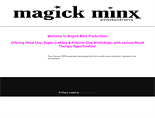 Tablet Screenshot of magickminxproductions.com